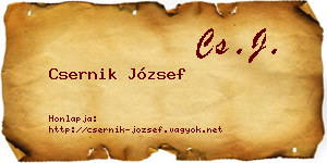 Csernik József névjegykártya