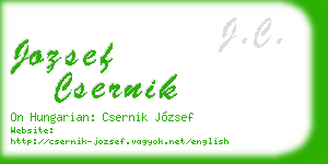 jozsef csernik business card