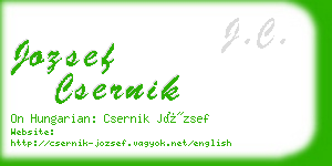 jozsef csernik business card